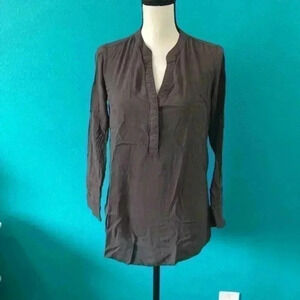 Sandra long sleeve brown blouse in size xs